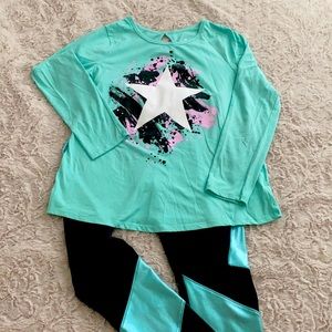 Justice Activewear top and bottom